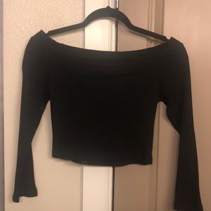 Black Ribbed Crop